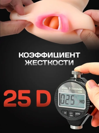 Компактный мастурбатор 2в1: ротик и вагина Foxy